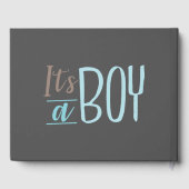 Cute Elephant Boy Baby shower Gastenboek (Achterkant)