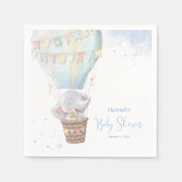 Cute Elephant Boy Blue Baby shower Napkins Servet
