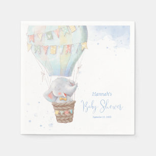 Cute Elephant Boy Blue Baby shower Napkins Servet