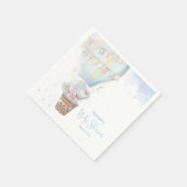Cute Elephant Boy Blue Baby shower Napkins Servet (Hoek)