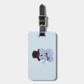 Cute elephant boy cartoon bagagelabel (Voorkant verticaal)