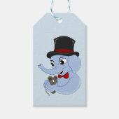 Cute elephant boy cartoon gift labels cadeaulabel (Voorkant)