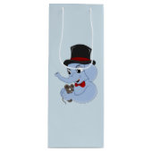 Cute elephant boy cartoon gift wijn cadeautas (Voorkant)