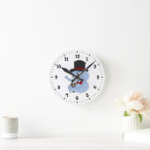 Cute elephant boy cartoon round clock ronde klok (Huis)