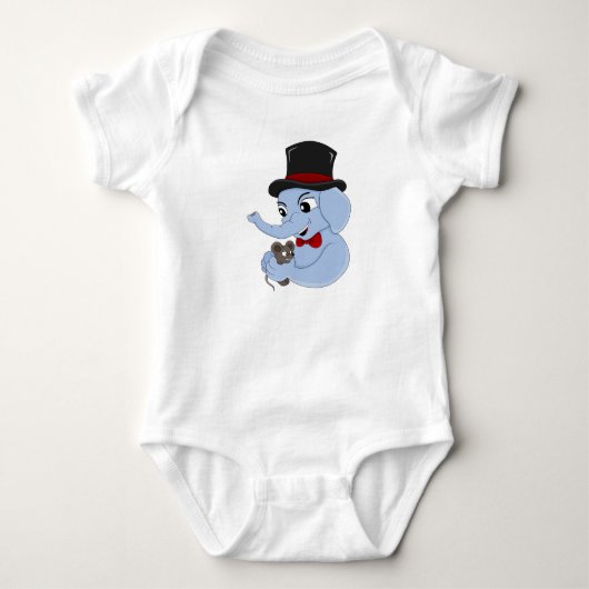 Cute elephant boy craton baby bodysuit (Voorkant)