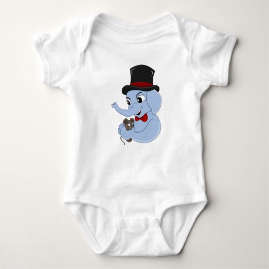Cute elephant boy craton baby bodysuit (Voorkant)