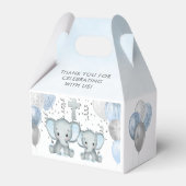 Cute Elephant Boys Baptisme Bedankdoosjes (Achterkant)