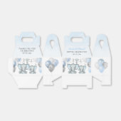 Cute Elephant Boys Baptisme Bedankdoosjes (Uitgevouwen)