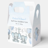 Cute Elephant Boys Baptisme Bedankdoosjes (Geopend)