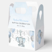 Cute Elephant Boys Baptisme Bedankdoosjes (Geopend)