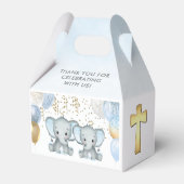 Cute Elephant Boys Baptisme Favor Box Bedankdoosjes (Achterkant)