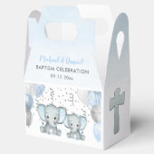 Cute Elephant Boys Baptisme Favor Box Bedankdoosjes (Geopend)