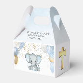 Cute Elephant Boys Baptisme Favor Box Bedankdoosjes (Achterkant)