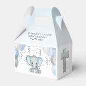 Cute Elephant Boys Baptisme Favor Box Bedankdoosjes (Achterkant)