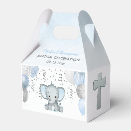 Cute Elephant Boys Baptisme Favor Box Bedankdoosjes