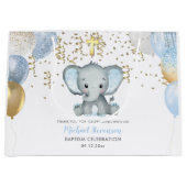 Cute Elephant Boys Baptisme Groot Cadeauzakje (Voorkant)