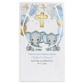 Cute Elephant Boys Baptisme Klein Cadeauzakje (Achterkant)