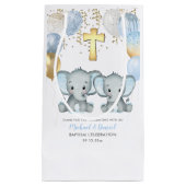 Cute Elephant Boys Baptisme Klein Cadeauzakje (Voorkant)