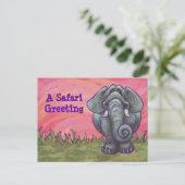 Cute Elephant  Briefkaart (Staand voorkant)