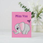 Cute Elephant Briefkaart (Staand voorkant)