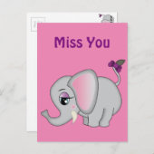 Cute Elephant Briefkaart (Voorkant / Achterkant)