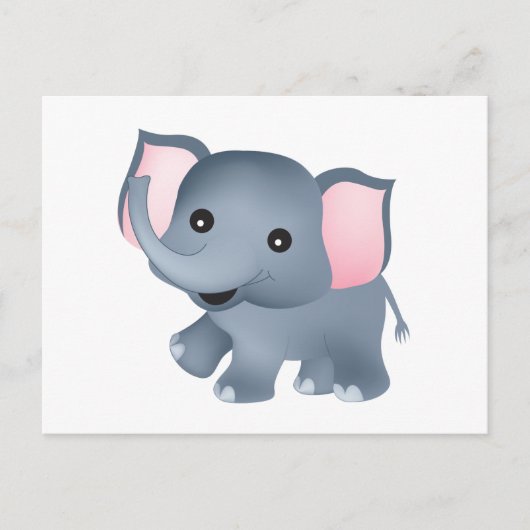 Cute Elephant Briefkaart (Voorkant)