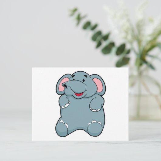 Cute Elephant Briefkaart (Staand voorkant)