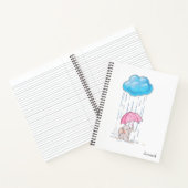 Cute Elephant Butterfly Name Spiral Notitieboek (Binnen)