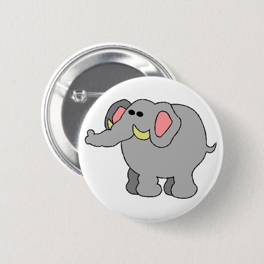 Cute Elephant Button (Voorkant /achterkant)
