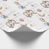 Cute Elephant Cadeaupapier (Hoek)