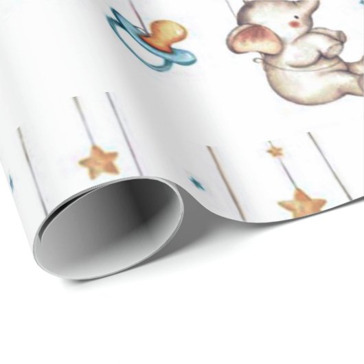 Cute Elephant Cadeaupapier (Rol Hoek)