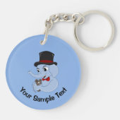 Cute elephant cartoon  keychain (Achterkant)