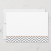 Cute Elephant Chevron Oranje Baby shower Kaart (Achterkant)