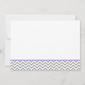 Cute Elephant Chevron Paars Baby shower Kaart (Achterkant)