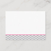 Cute Elephant Chevron Pink Baby shower Book Card Informatiekaartje (Achterkant)