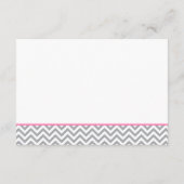 Cute Elephant Chevron Pink Girl Baby shower Book Informatiekaartje (Achterkant)
