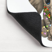 Cute Elephant Christmas Light Funny Elephant Lover Muismat (Hoek)