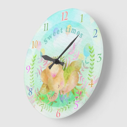 Cute Elephant Clock Grote Klok (Hoek)