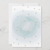 Cute Elephant, Cloud, Stars Baby shower Invitation Kaart (Achterkant)
