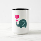 Cute Elephant Coffee Mok (Midden)