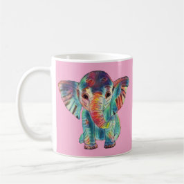 Cute Elephant Colourful Mug Koffiemok