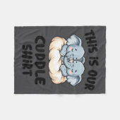 Cute Elephant Couple This Is Our Cuddle  Fleece Deken (Voorkant (Horizontaal))