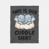 Cute Elephant Couple This Is Our Cuddle  Fleece Deken (Voorkant)