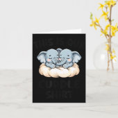 Cute Elephant Couple This Is Our Cuddle  Kaart (Gele Bloem)