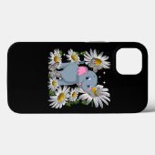 Cute Elephant Daisy Flower Butterfly Case-Mate iPhone Case (Achterkant (horizontaal))