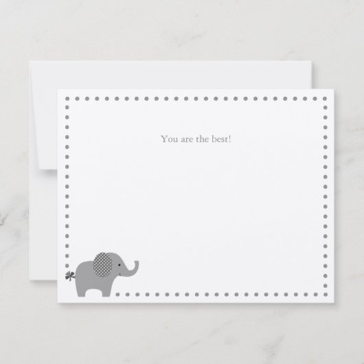 Cute Elephant Dank je Kaart Notitiekaartje (Voorkant)