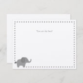 Cute Elephant Dank je Kaart Notitiekaartje (Voorkant / Achterkant)
