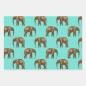 Cute Elephant Delight Inpakpapier Vel (Voorkant 2)