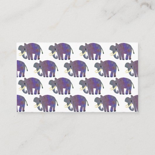 Cute Elephant Diaper Raffle Baby shower Informatiekaartje (Achterkant)