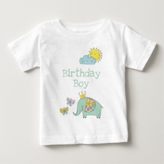 Cute Elephant en Butterflies (Voorkant)
